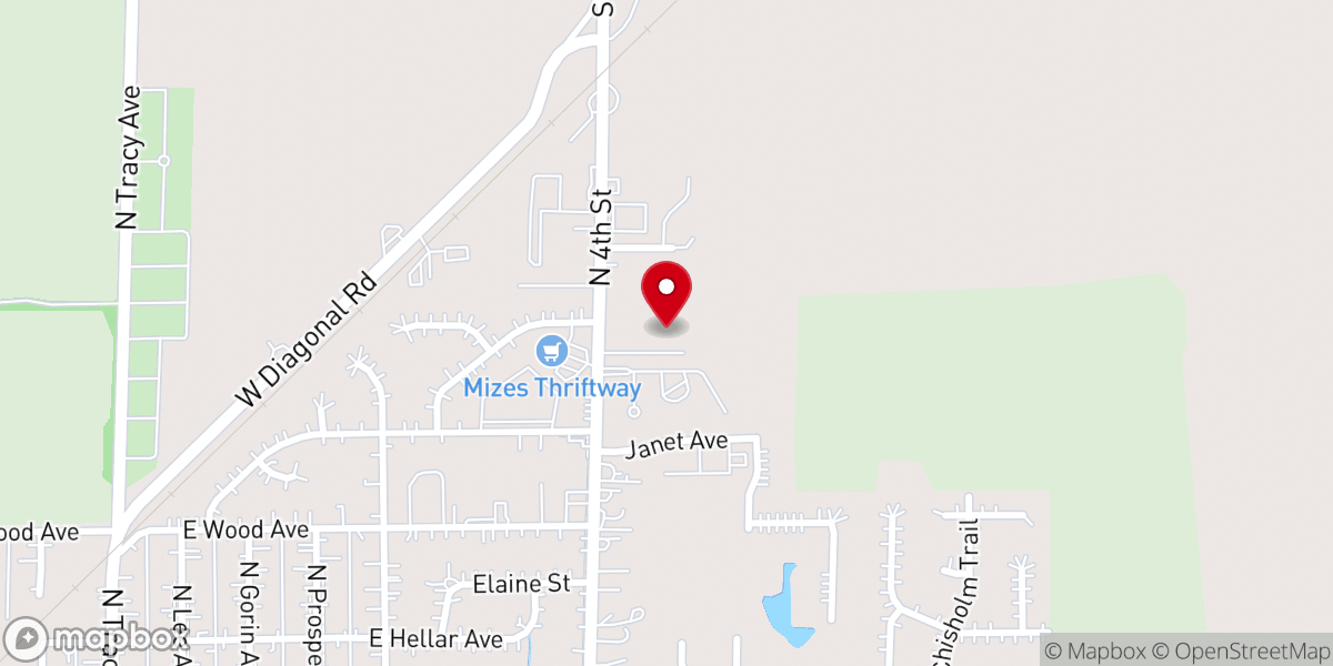 Map showing location of Clearwater Evangelical Free Church