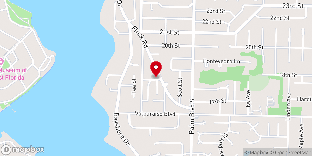 Map showing location of First Pentecostal Church of Niceville