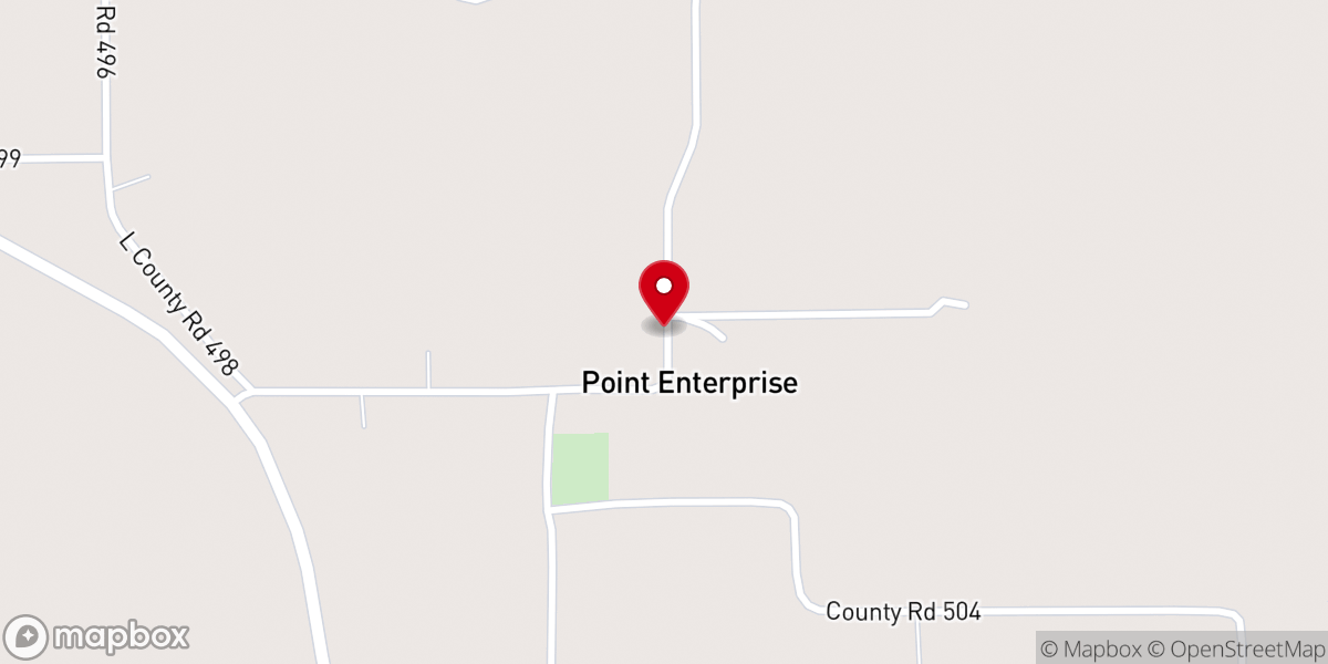 Map showing location of Point Enterprise First Baptist Church