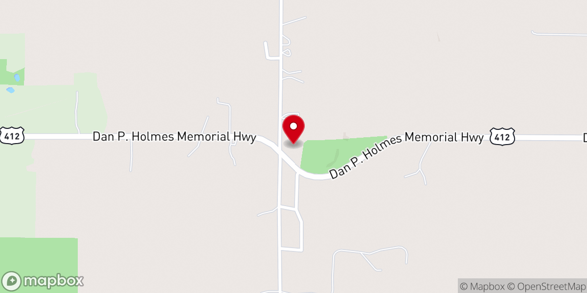 Map showing location of New Life Baptist Church