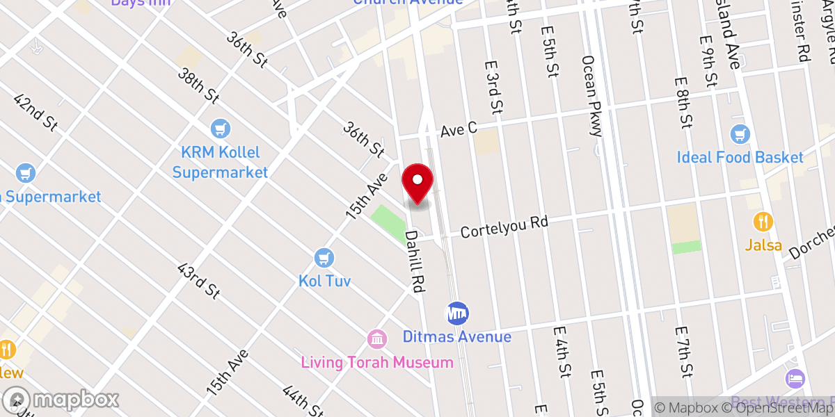 Map showing location of Cong. Bnei Torah Sanz