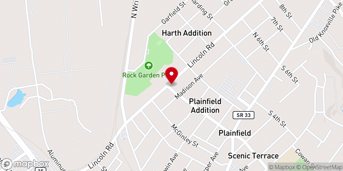 Map showing location of Grace Memorial Church