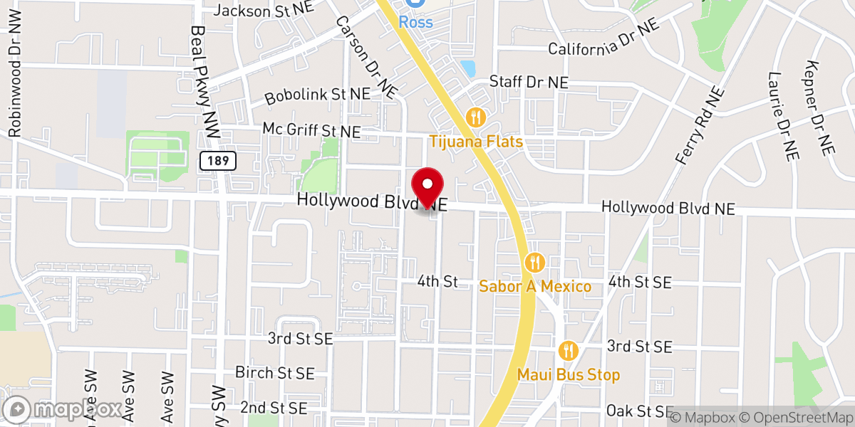 Map showing location of Hollywood Church of God in Christ