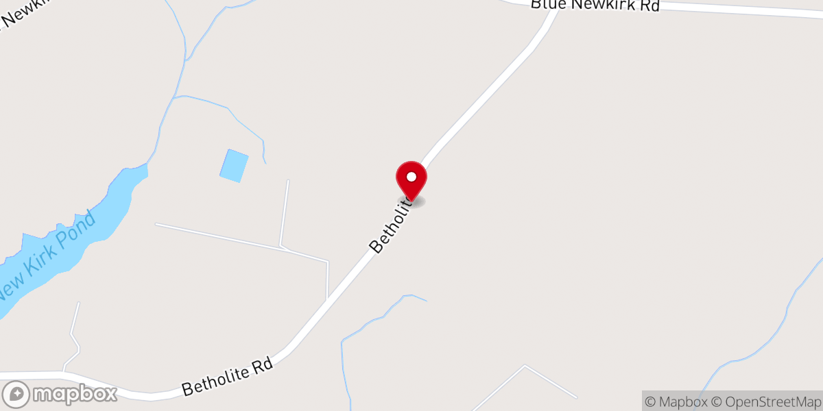 Map showing location of Betholite Church