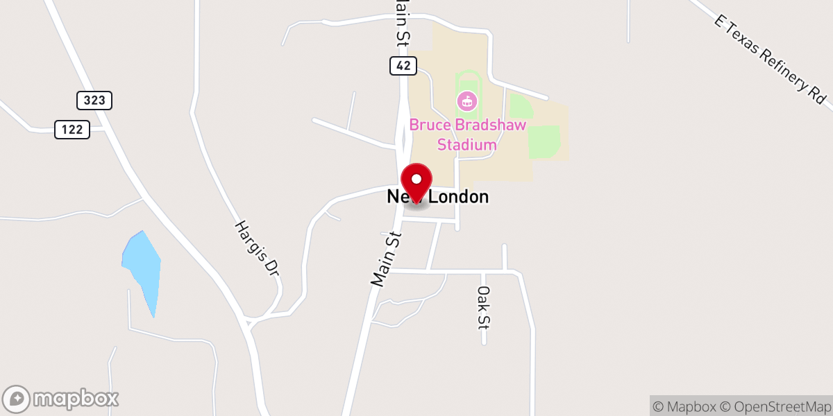 Map showing location of London Baptist Church