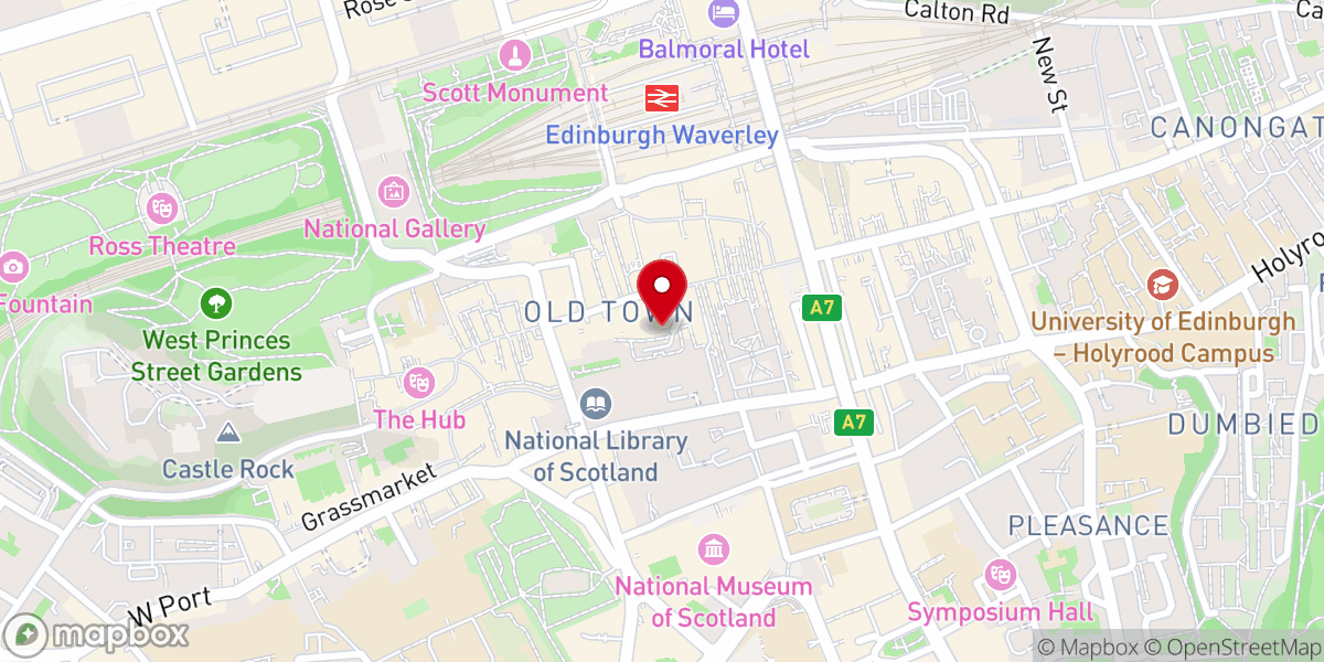 Map showing location of Thistle Chapel