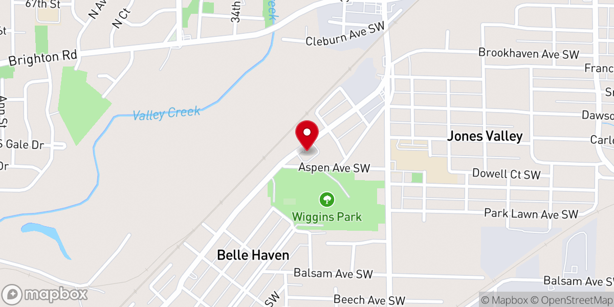 Map showing location of Faith Temple