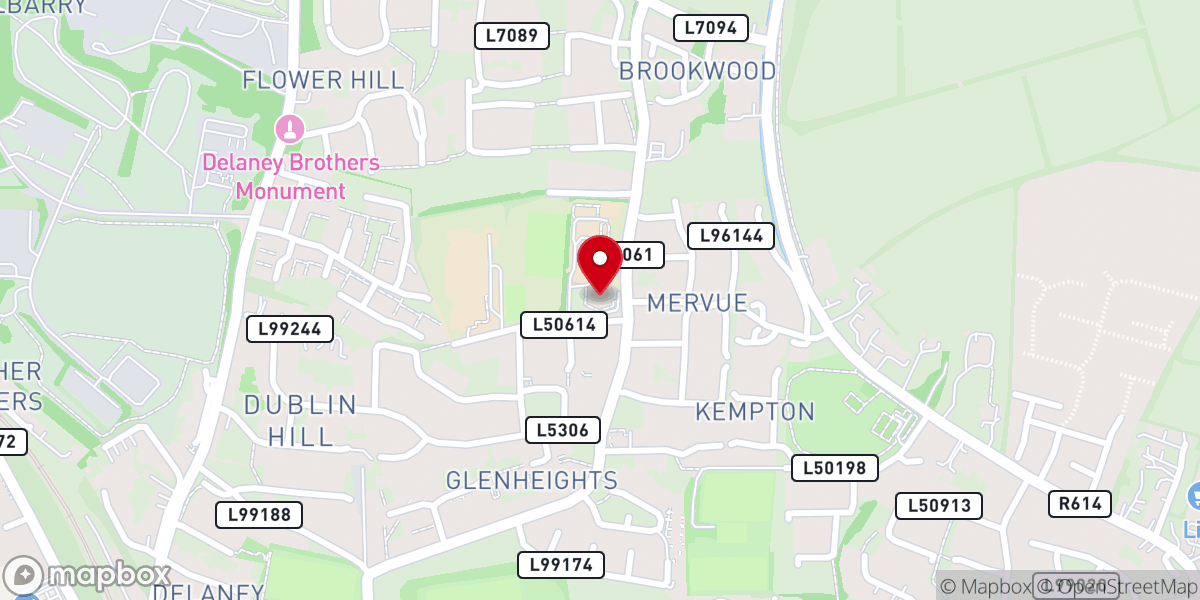Map showing location of St. Oliver's Catholic Church, Ballyvolane