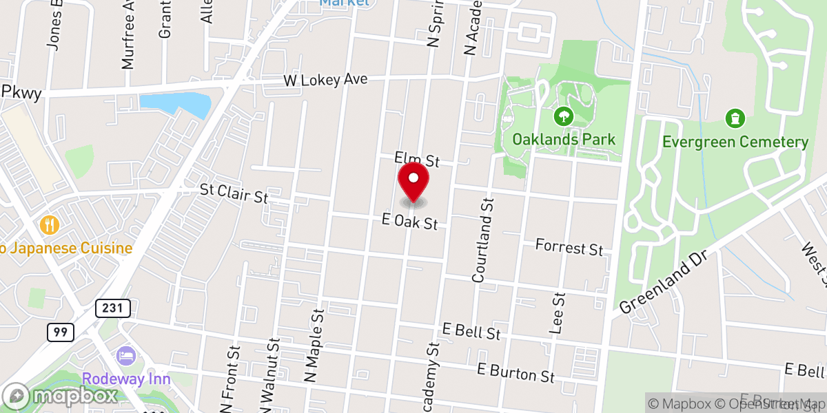 Map showing location of Assembly of Christ Church