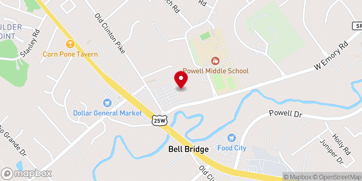 Map showing location of City Hills Church | Powell Campus