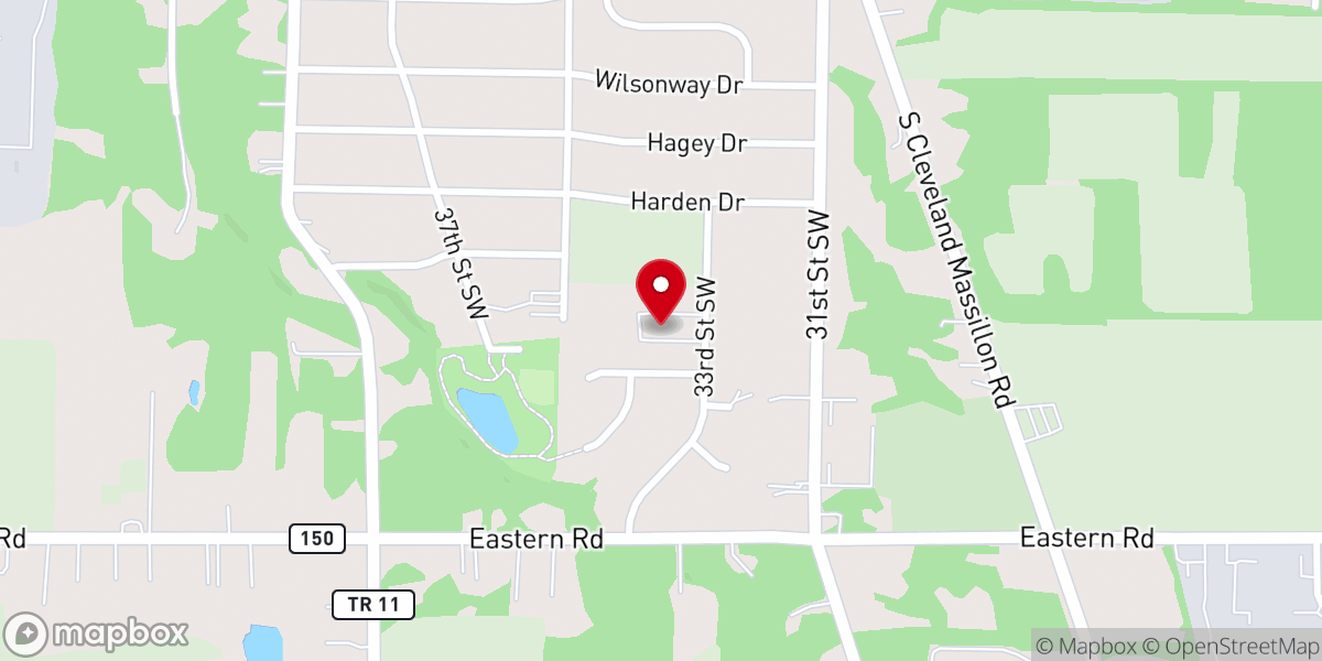 Map showing location of Southwest Church of Christ