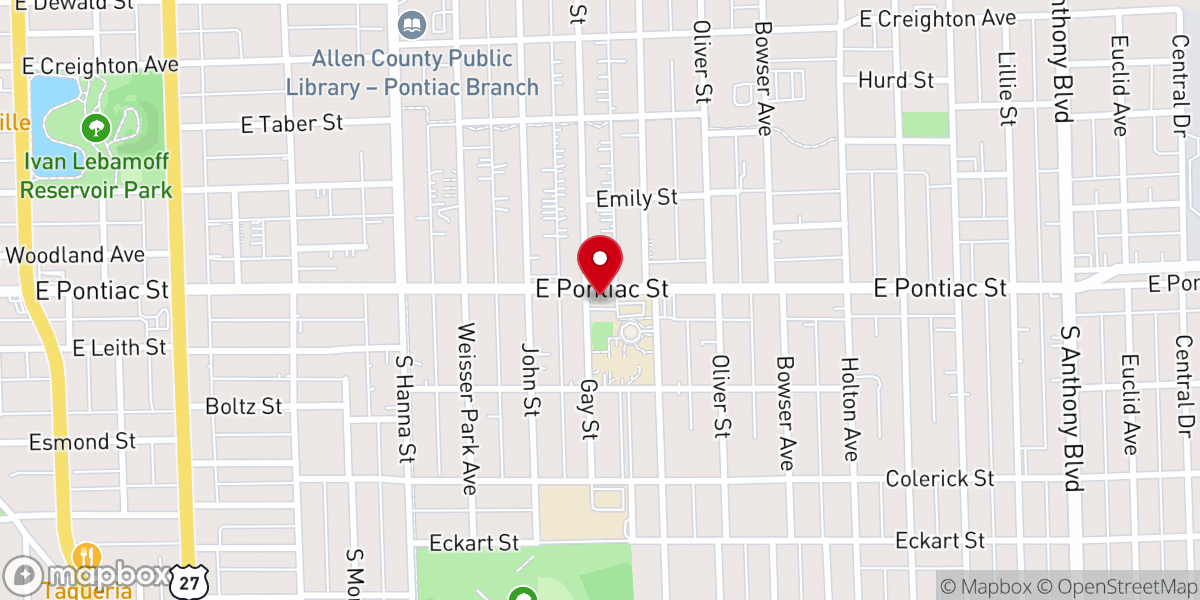 Map showing location of Open Door Chapel Inc