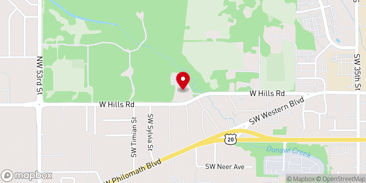 Map showing location of First Congregational United Church of Christ, Corvallis