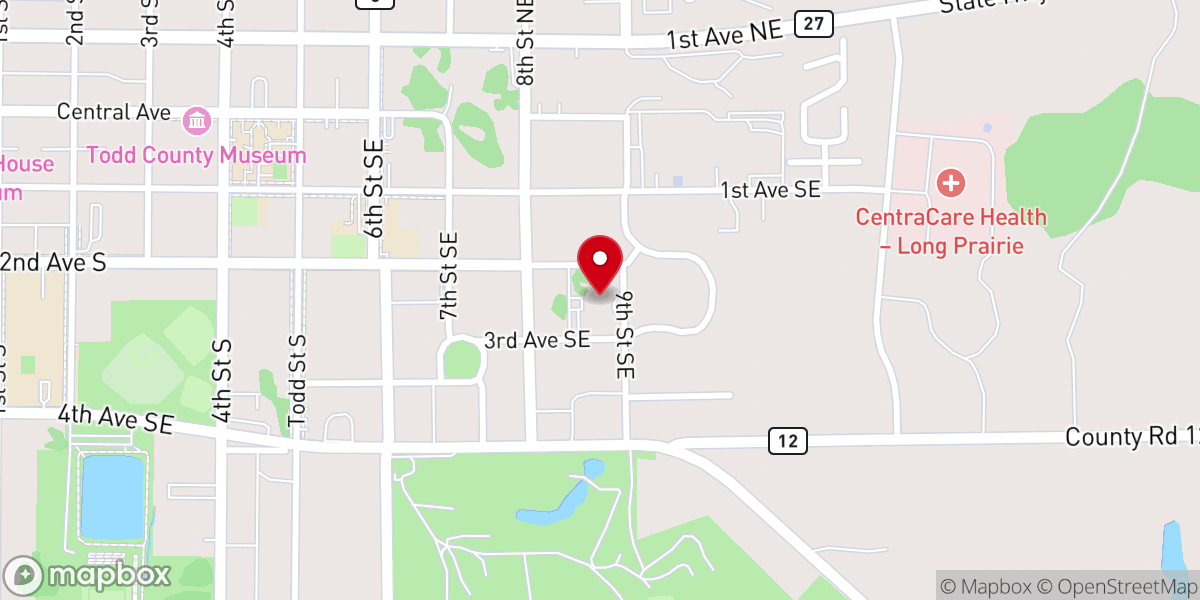 Map showing location of American Lutheran Church