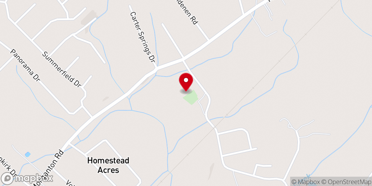 Map showing location of Clover Hill Presbyterian Church