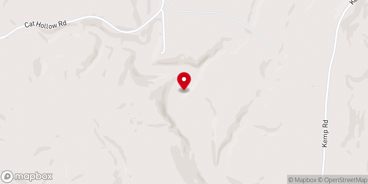 Map showing location of Bend Fork Church