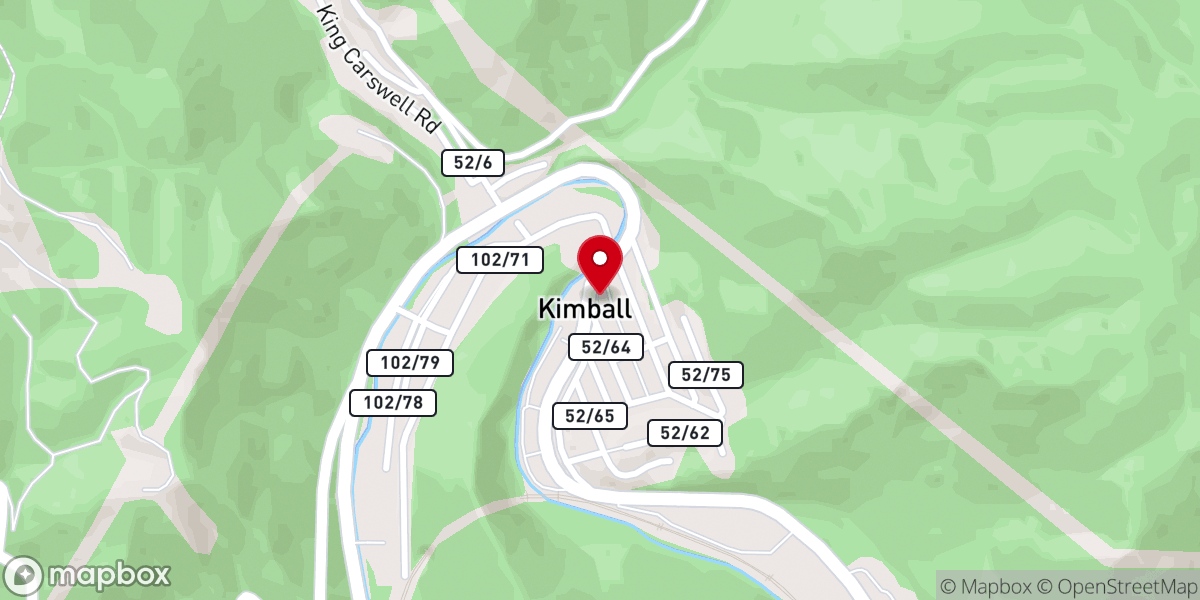 Map showing location of Kimball City Hall