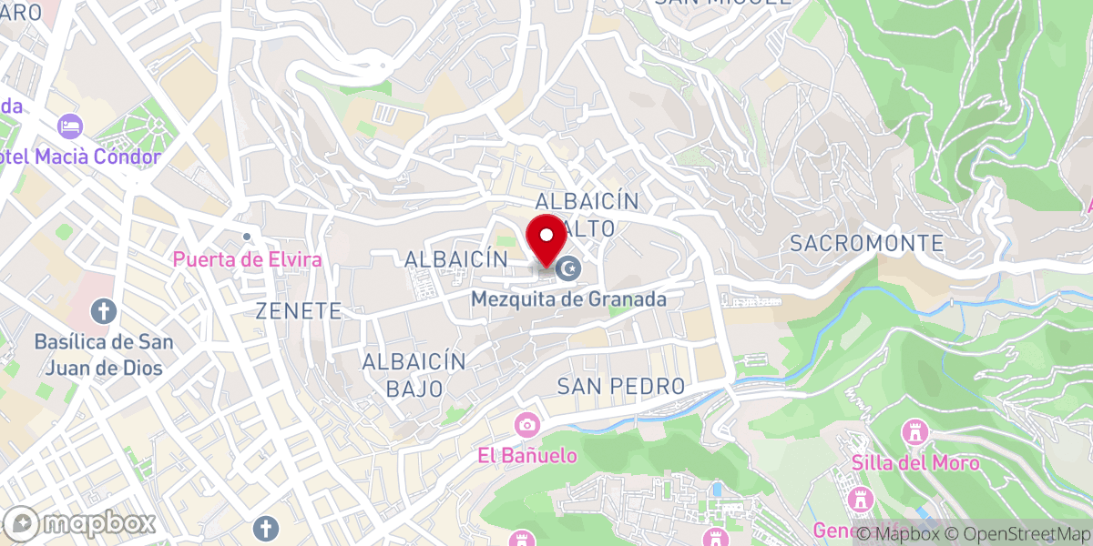 Map showing location of Iglesia de San Nicolás
