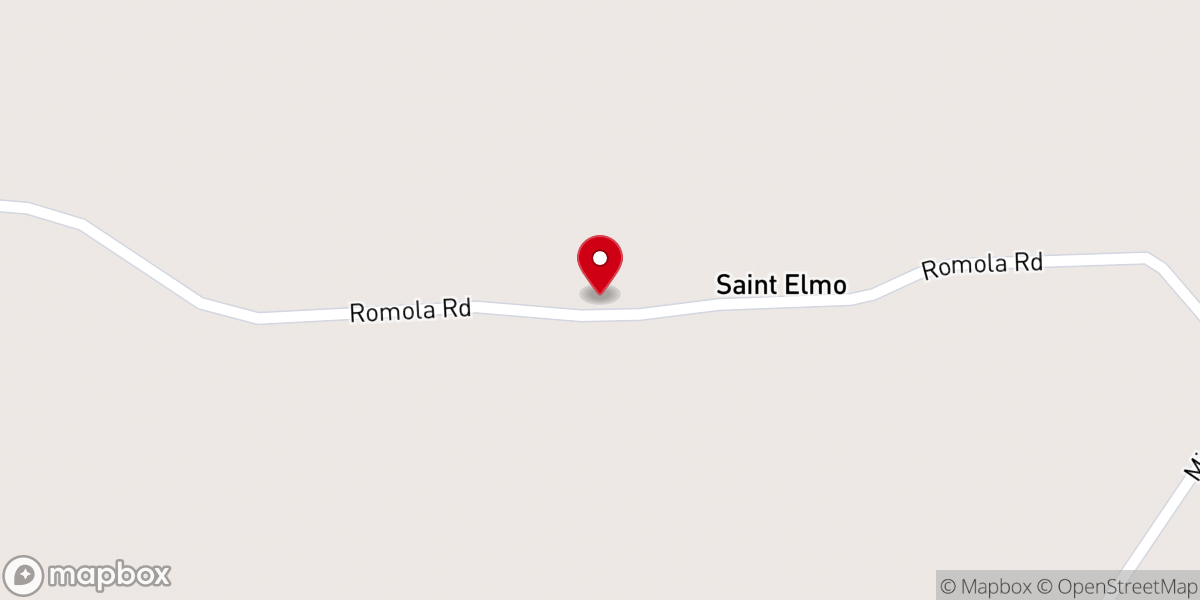 Map showing location of Saint Elmo Christian Church