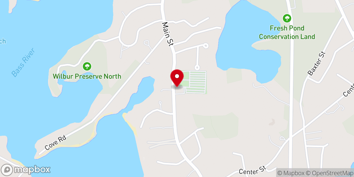 Map showing location of Congregational Church-S Dennis