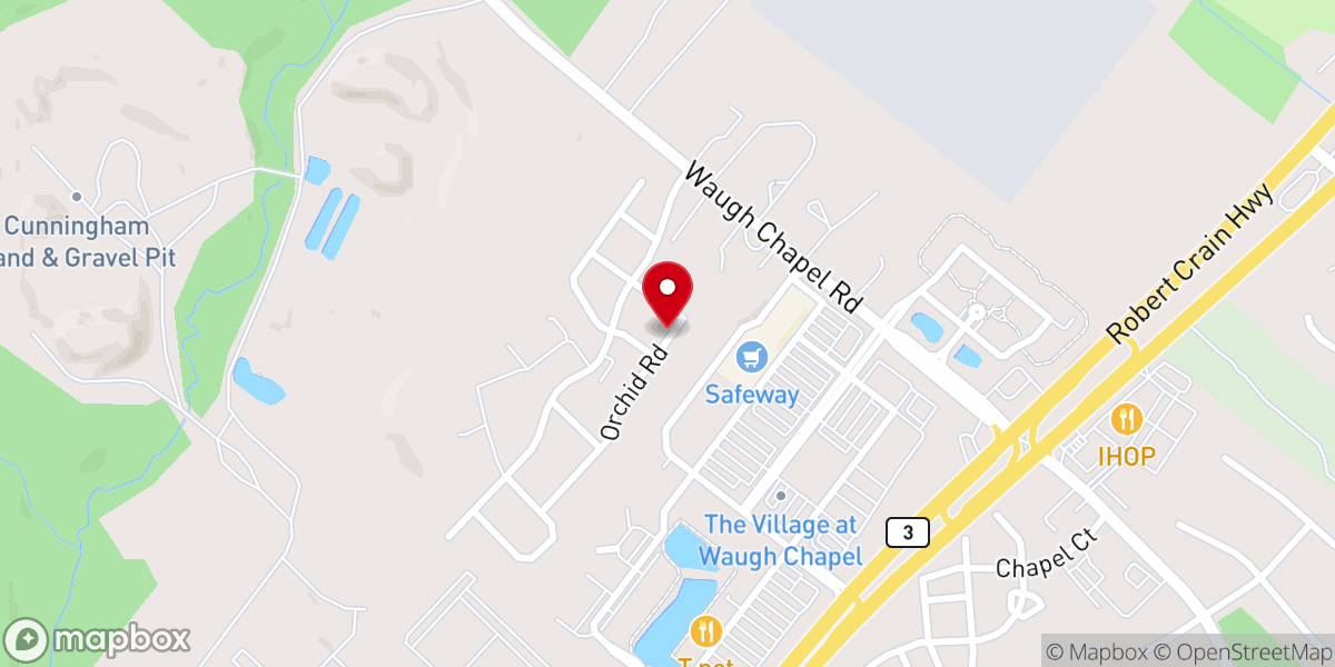 Map showing location of Living Hope Church of Bowie Maryland