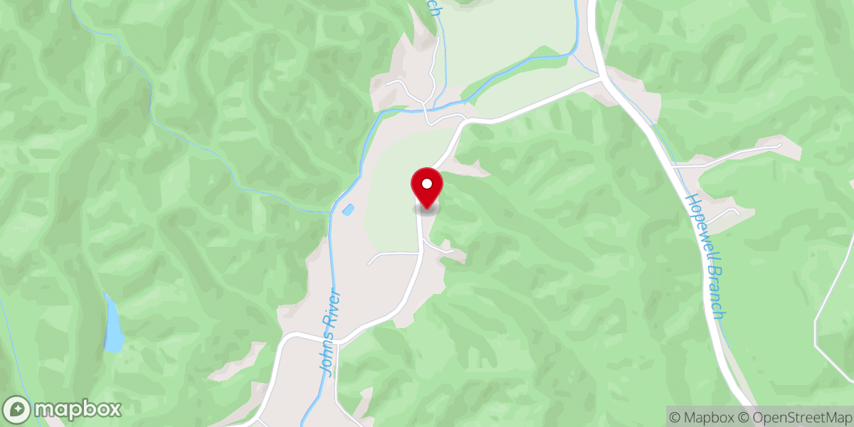 Map showing location of Green Valley Church