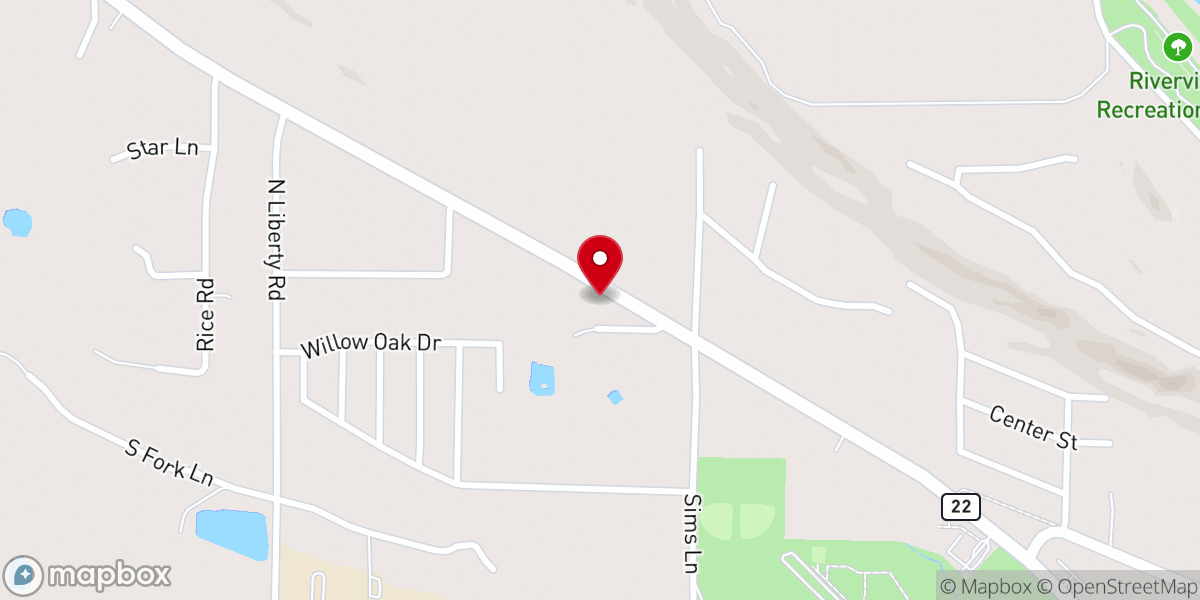 Map showing location of Amazing Grace Pentecostal Church
