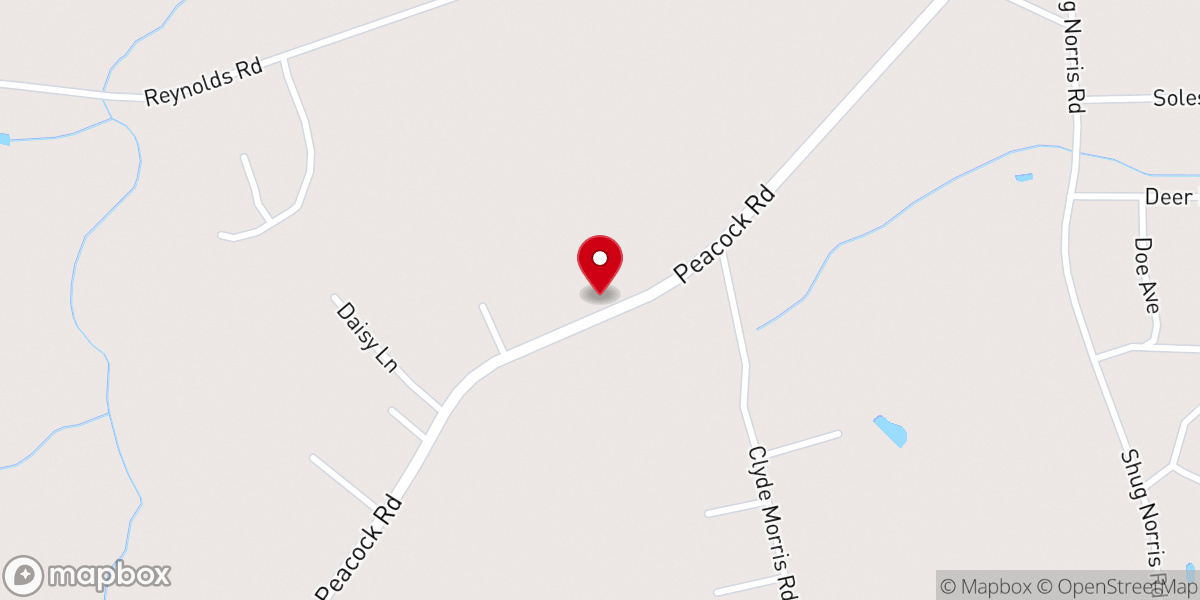 Map showing location of Little Iron Hill Missionary Baptist Church