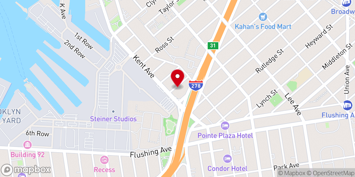 Map showing location of Congregation Merkaz Tzedek Inc