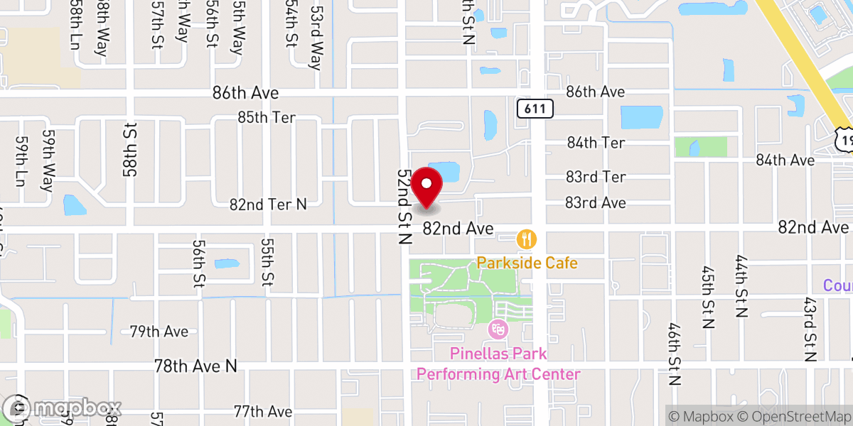 Map showing location of The Bridge Community Church