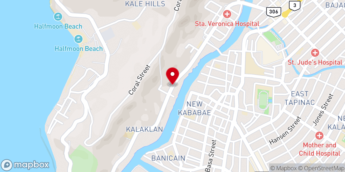 Map showing location of Kalaklan Church of Christ