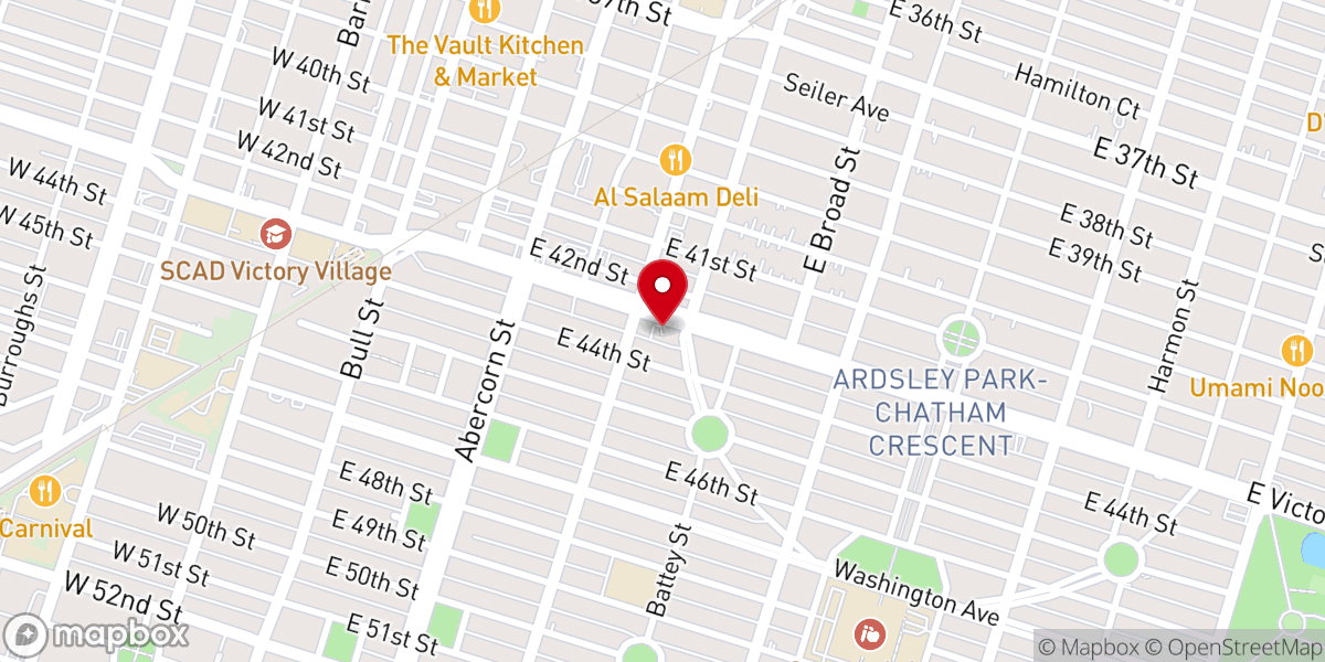 Map showing location of First Church of Christ Scientist