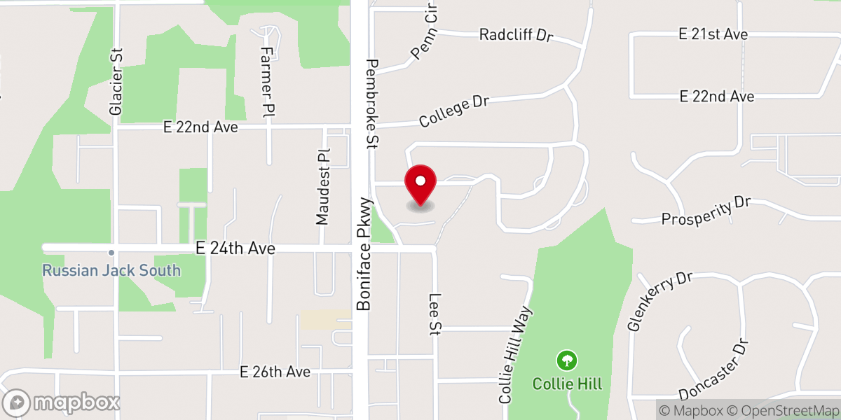Map showing location of Immanuel Presbyterian Church