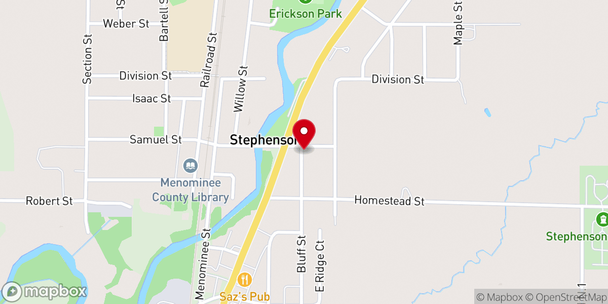 Map showing location of Precious Blood Catholic Church