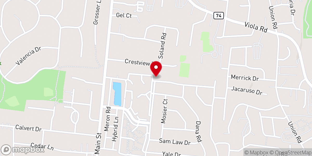 Map showing location of Cong. Ohaiv Yisroel of Blueberry Hill