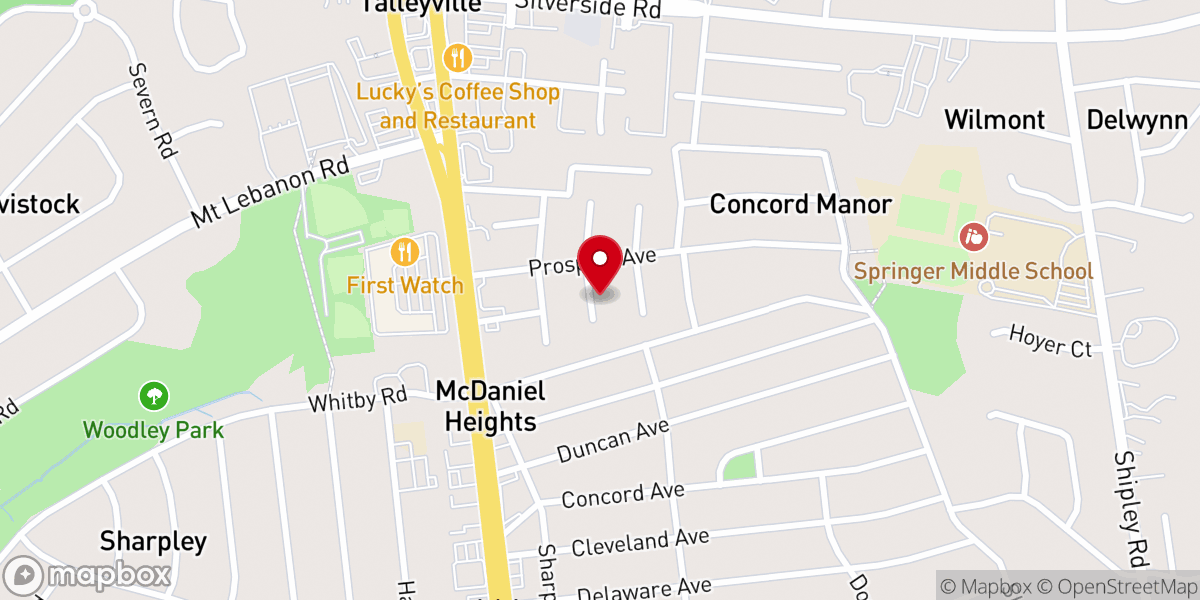 Map showing location of Calvary United Methodist Church Office