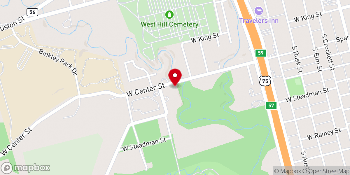 Map showing location of Greater Harvest North Church