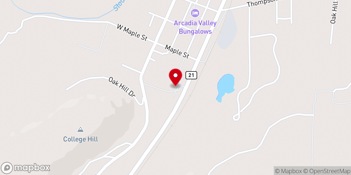 Map showing location of Thee Abbey Kitchen / Arcadia Academy