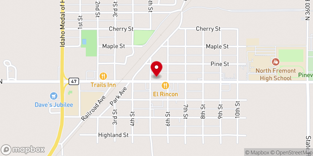 Map showing location of Church of Jesus Christ Family
