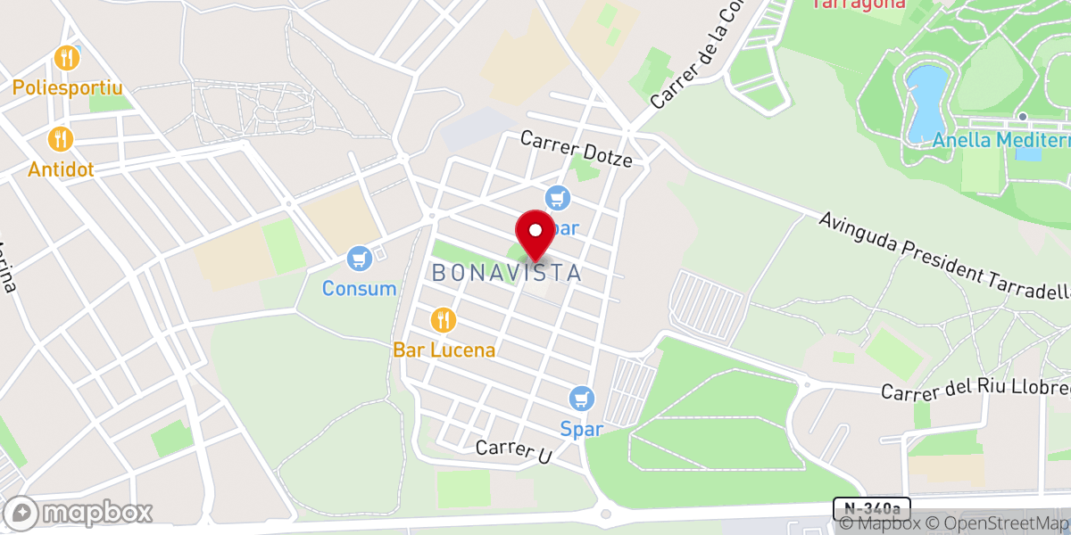 Map showing location of Parroquia de Santa María