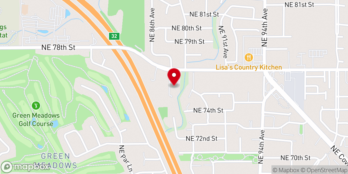 Map showing location of Heritage Church NW Assemblies of God