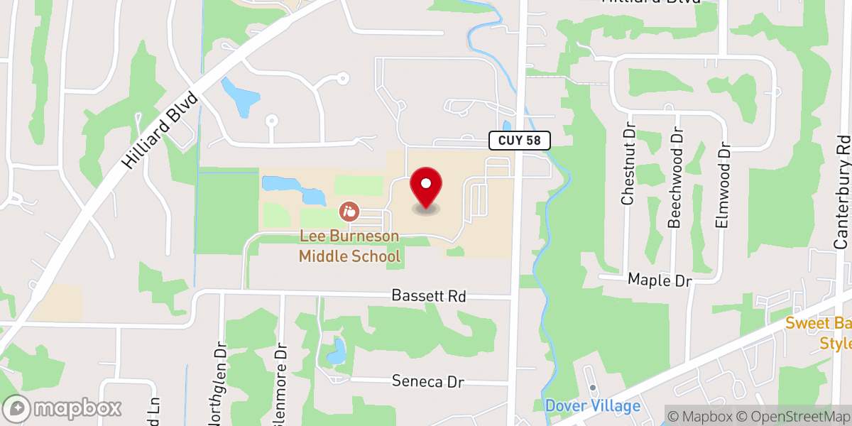 Map showing location of Legacy Church