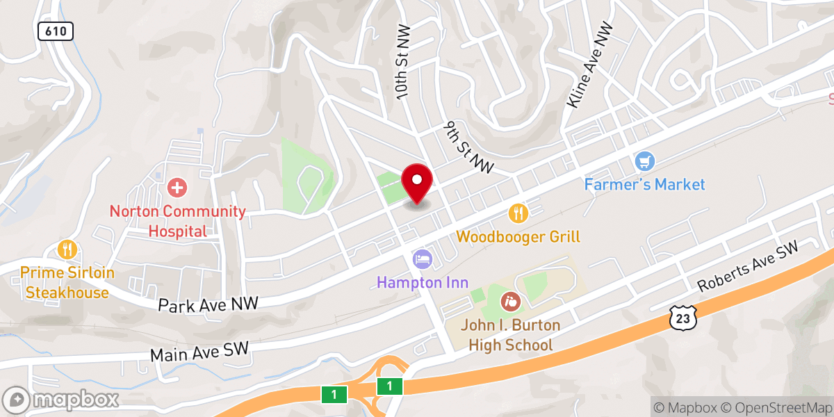 Map showing location of Saint Anthony Catholic Church