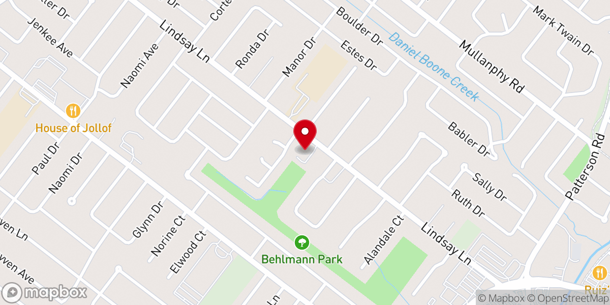 Map showing location of Trinity Missionary Baptist Church