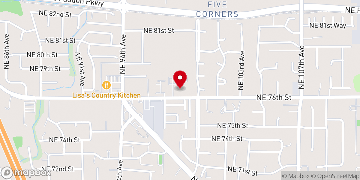 Map showing location of Crosspointe Baptist Church
