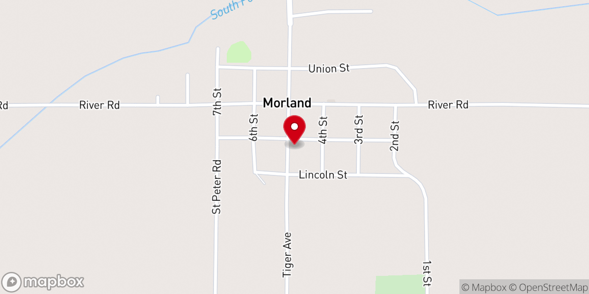 Map showing location of United Methodist Church