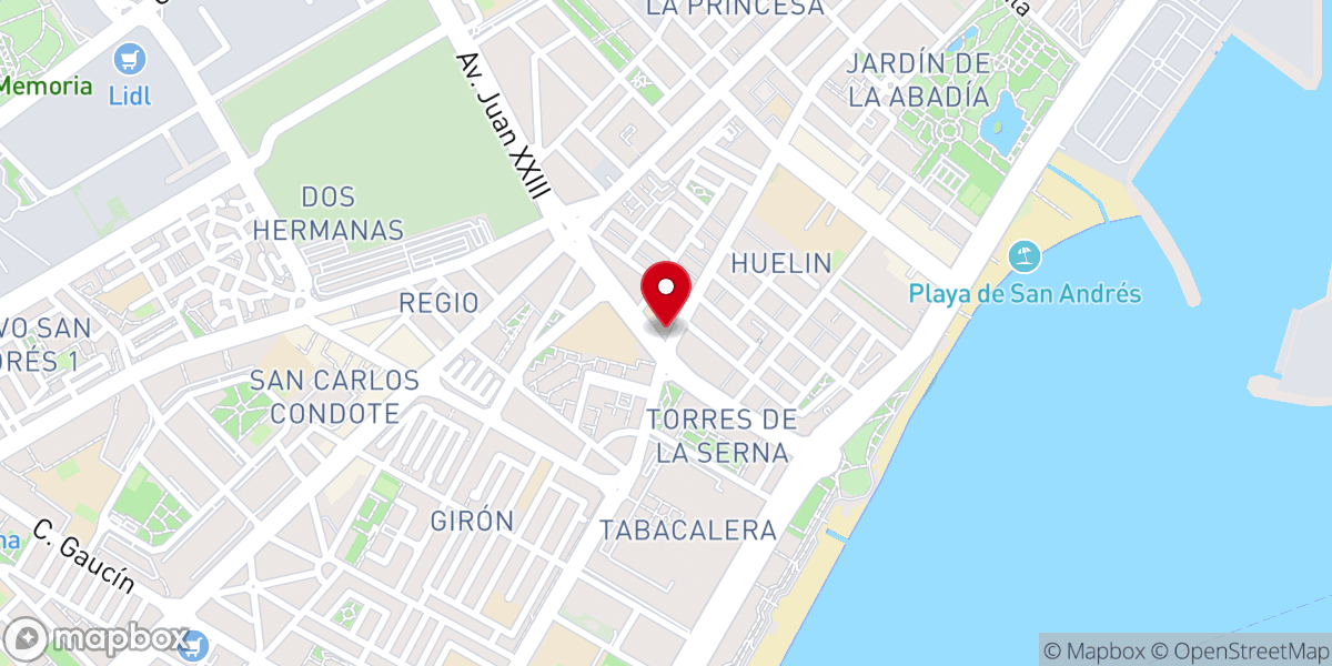 Map showing location of Iglesia de San Patricio