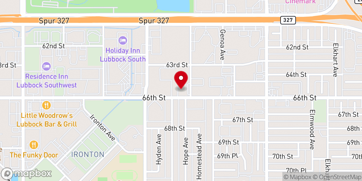 Map showing location of Faith Baptist Church