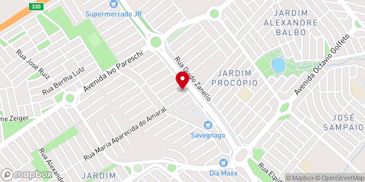 Map showing location of Paróquia São Judas Tadeu