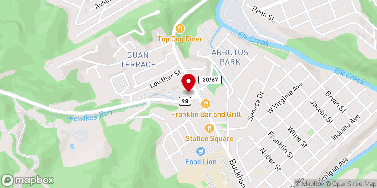 Map showing location of Christian Assembly